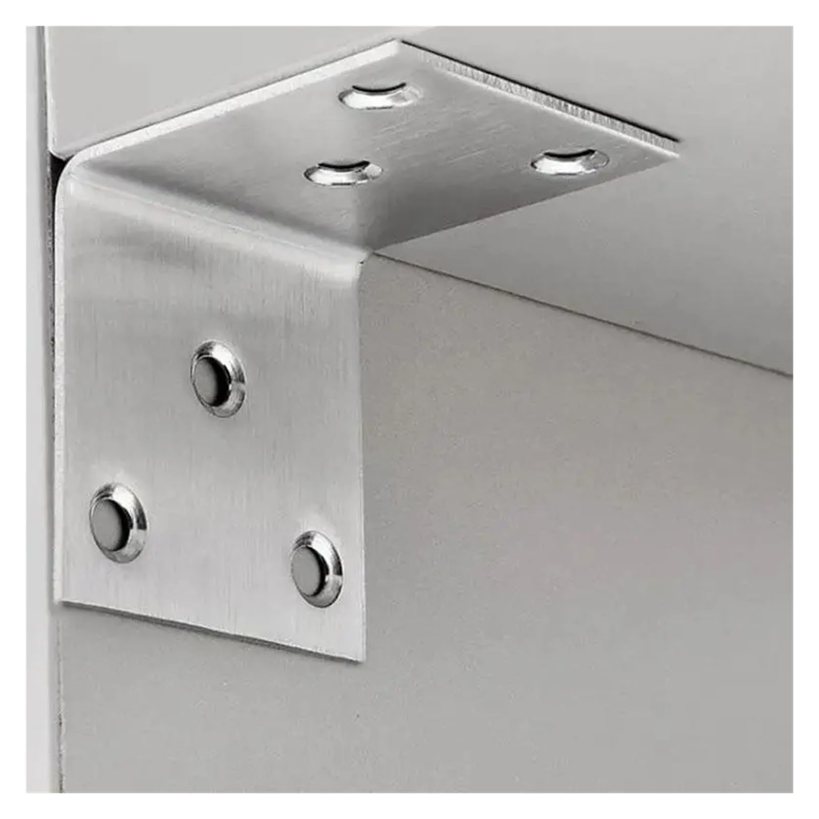 Staffe angolari a L in acciaio inossidabile for impieghi gravosi | Solidi supporti a 90° for giroletti, librerie e fissaggio mobili in legno(6pcs-36screws)