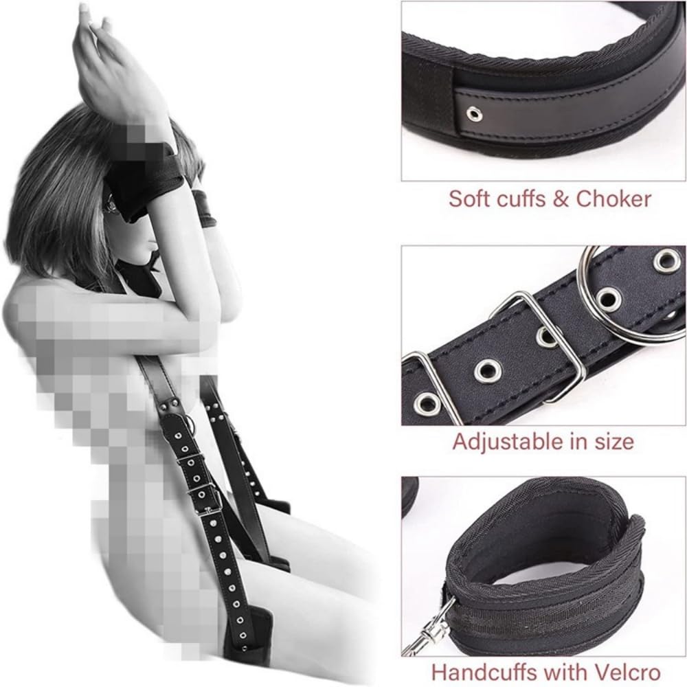 BDSM Restraints Sex Toys 27pc Bondage Restraints Set Fetish Bed Restraints Kits for Beginners,Gang Ball Play, Vibrators Massagers, Bondage kit for Couples Sex: 4 Pcs