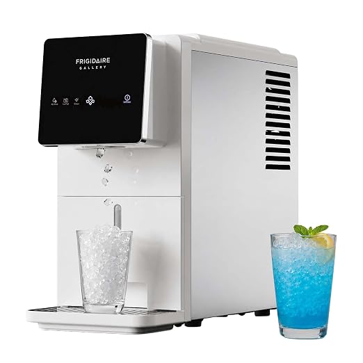 FRIGIDAIRE Touchscreen Nugget Ice Maker, Countertop Ice Machine, Sonic Ice Maker with 33 lbs. Capacity, Slate