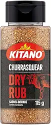 Tempero Dry Rub para Carne Bovina Kitano Churrasquear Frasco 115g