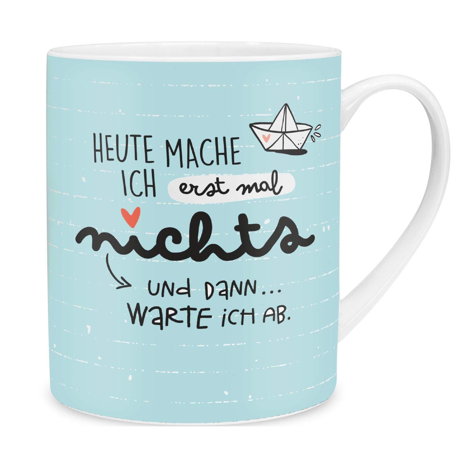 H:)PPY life XL Mug with Today Motif | Large Porcelain Coffee Mug Jumbo Mug 60 cl Funny Sayings Mug Gift Boyfriend Girlfriend 46253