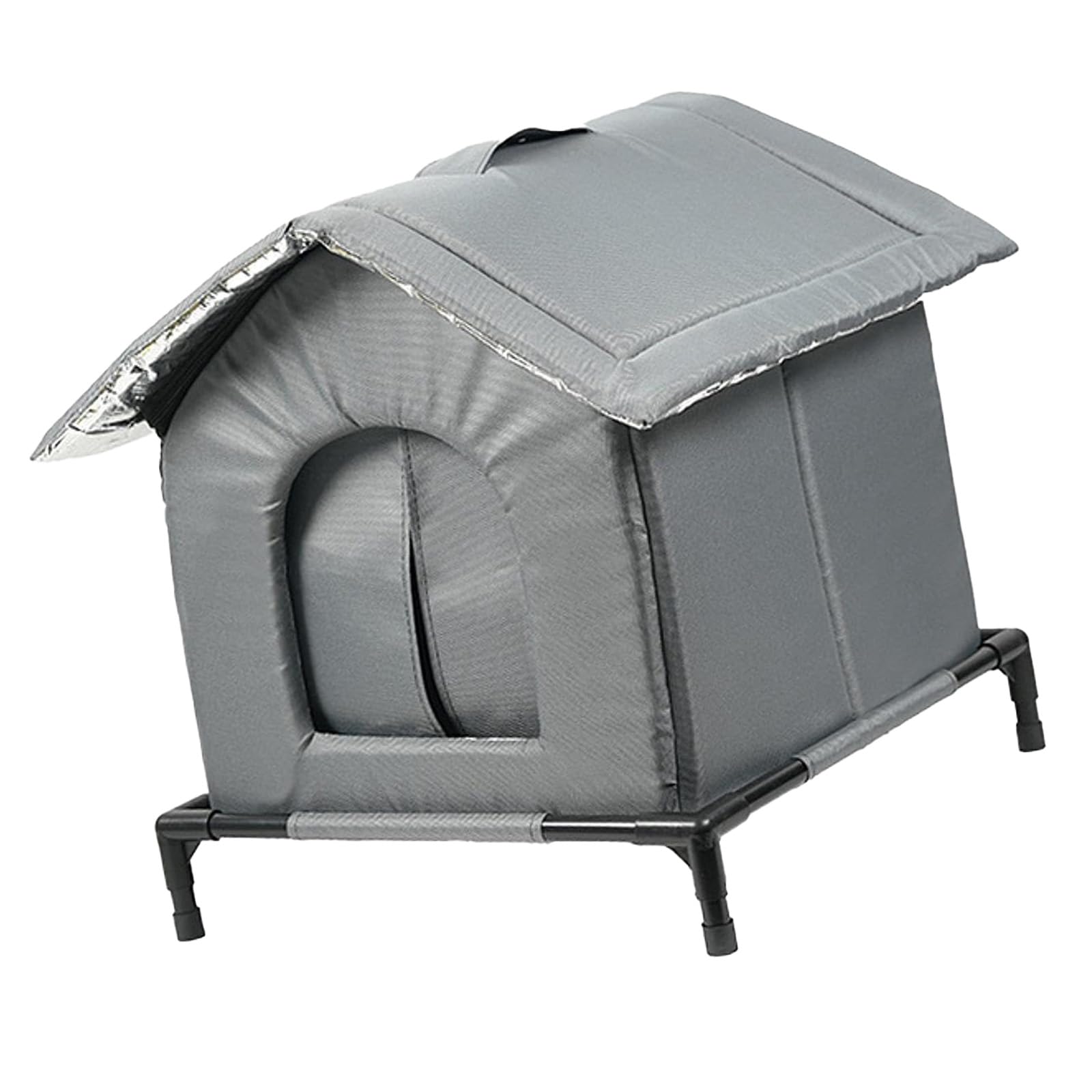 Maison Chat Exterieur Impermeable, Abri pour Chat Exterieur, Niche Surélevée Et Chaude, Abri Résistant Aux Intempéries pour Domestiques Errants, Grange (L)