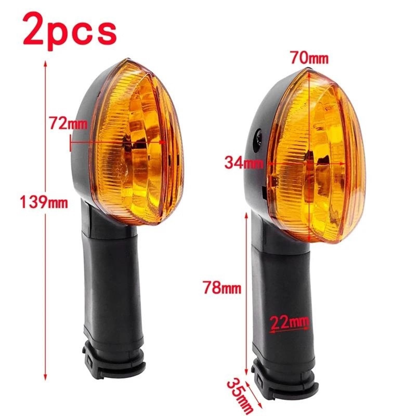 1 Paio Indicatore di direzione Posteriore Anteriore Moto Indicatore Luminoso Ambra Lampeggiante per Y&amaha MT10 MT07 MT09 Tracer FZ-07 YBR125 Indicatori di direzione