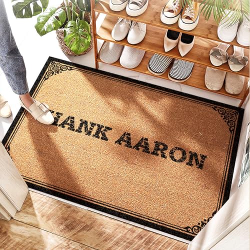 Tapis de cuisine fraise Hank Aaron avec inserts en caoutchouc durable