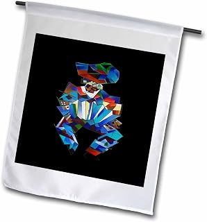 3dRose Accordion Player Isolated Cubism Style Art - Flags (fl_356580_1)