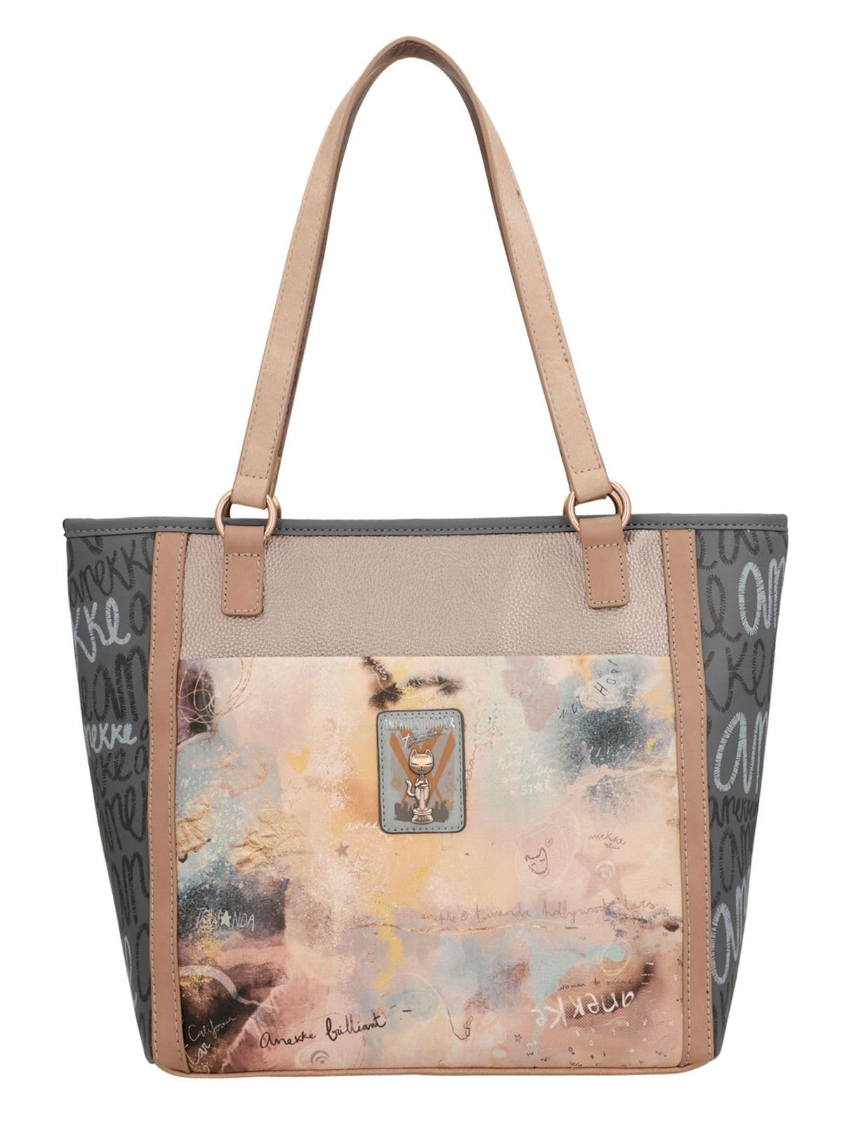 Anekke Schultertasche für Damen mit Reißverschluss, bunt