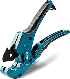 Libraton Heavy-Duty Ratchet PVC Pipe Cutter Up to 2-1/2" for PEX, PVC, PPR - One-Hand Quick-Change Blade Tool