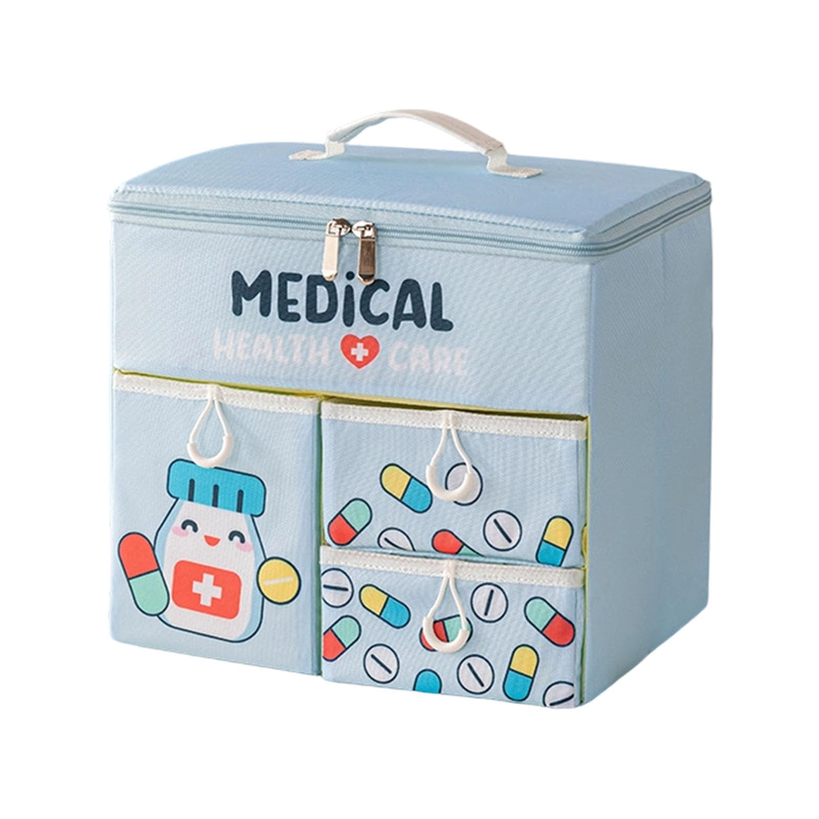 Tsophreniq Emergencys Storage Box Foldable Multiple Drawer Portable Hand Carry for Quick Access Home Organized Space Saving Storage Box