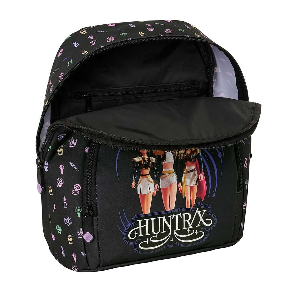 Safta | Mini Mochila Escolar K-Pop Demon Hunters Sound, Bolsillo Frontal y Trasero con Cremallera, Compartimento Interior, Doble Tirador, Hombreras Ajustables Acolchadas, Medidas 25x13x30 cm