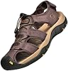 Sandalias de Punta Cerrada para Hombre HNVAVQ, para Senderismo al Aire Libre, Deportivas para Agua, Caminar, Verano, Zapatos de Pescador de Cuero 1