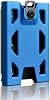 GOVO Badge Holder - Without Clip Version - Durable Polycarbonate ID Card Holder Holds 1 to 4 Cards (Black) (Blue)