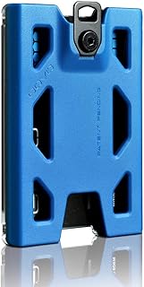 GOVO - Soporte para tarjetas de identificación, versión sin clip, de policarbonato duradero con capacidad para de 1 a 4 tarjetas, color azul