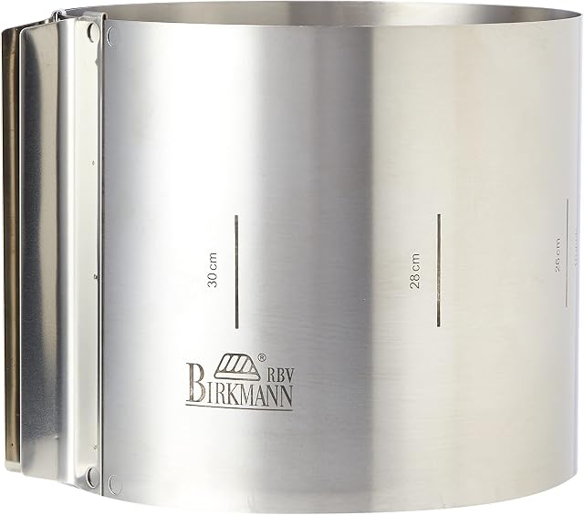 RBV Birkmann Easy Baking 429413 Cake Ring Extra High Height 15 cm, Spring band steel, Silver, Höhe