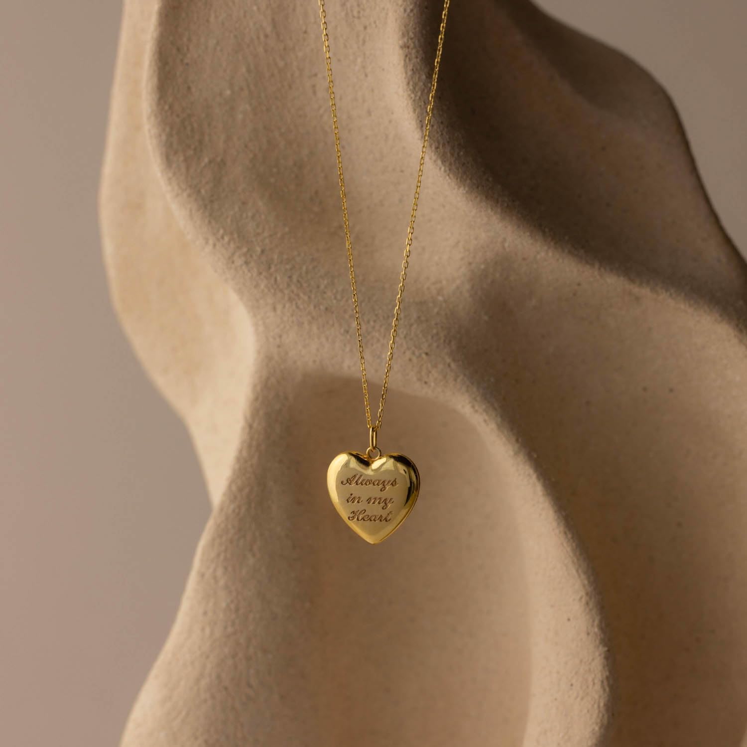 Personalized Vintage Locket Necklace, Custom Message Handwriting Minimalist Stacking Gold Necklace, 18K Gold Plated Silver, Personalized Gift for Women, Graduation Gift