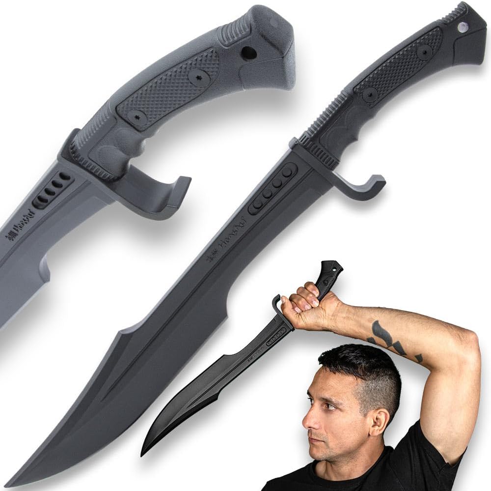Practice Spartan Sword Craftsmanship | Balanced and Weighted | Textured Handle | Virtually Indestructible | 23 1/8” Overall Length