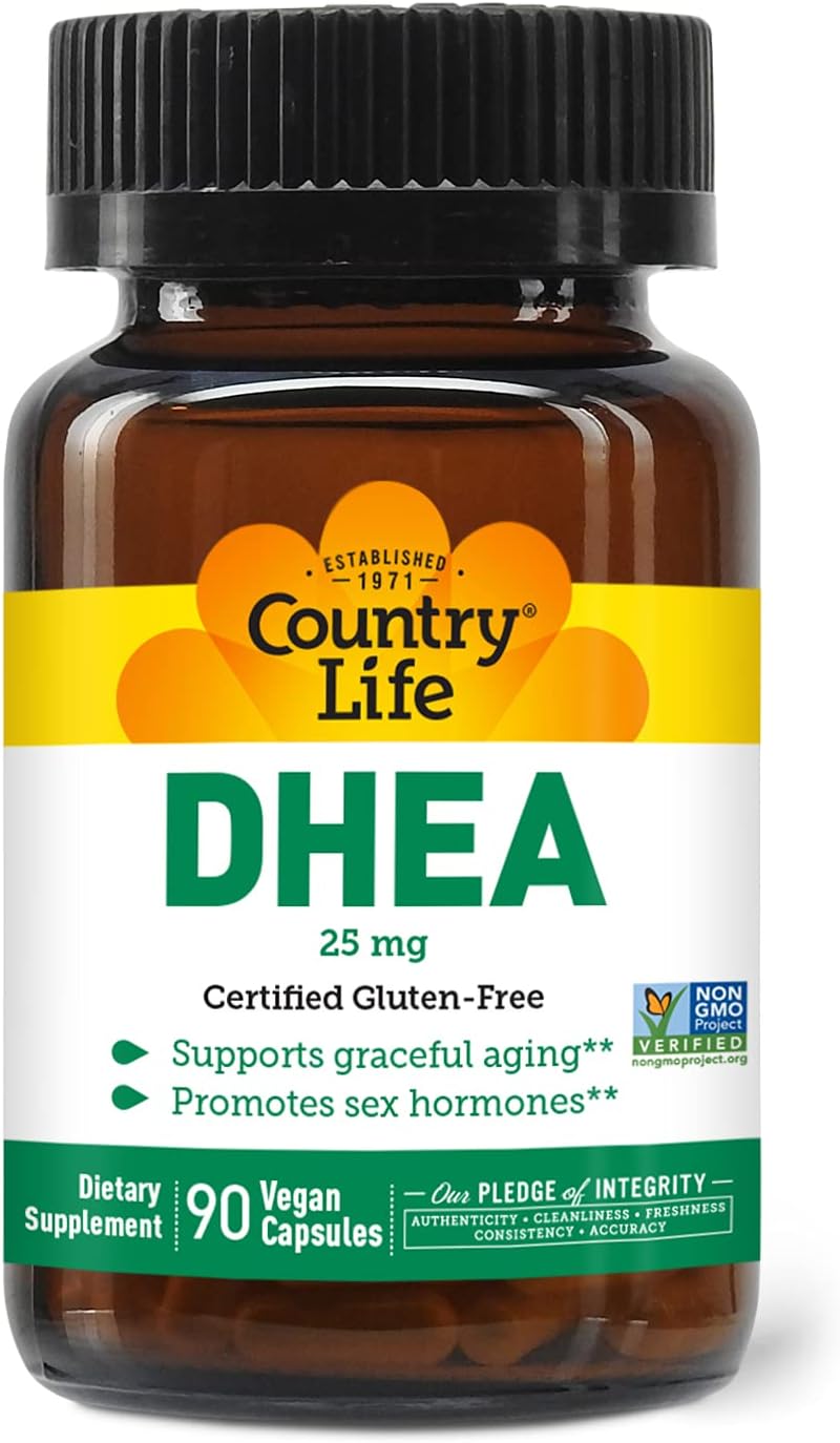 Country Life Dhea (Dehydroepiandrosterone), 25 mg, 90