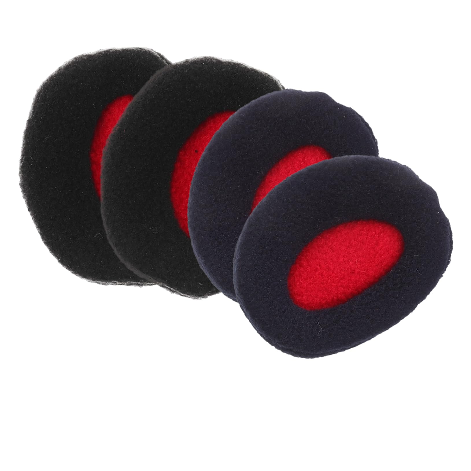Ipetboom Warm Earmuffs for Women 2 Pairs Winter Ear Warm Set Fleece Material Windproof for Outdoor Use Black Navy Blue