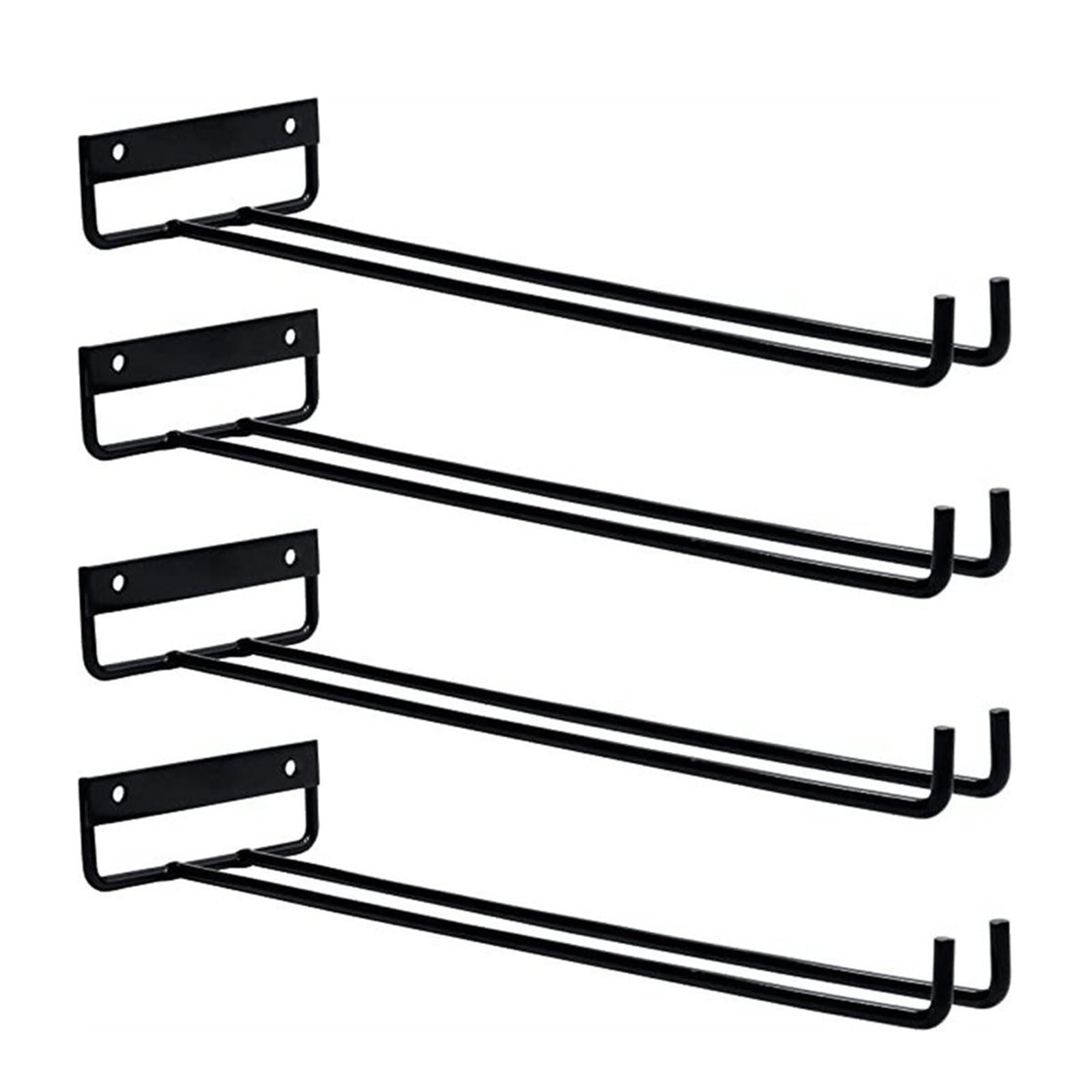 Yhplxyuus Of 4 Home Cabinet Wine Glass Organizers Space Saving Designs Sturdy Iron Stemwares Hanger for Kitchen Decoration Cabinet Storage