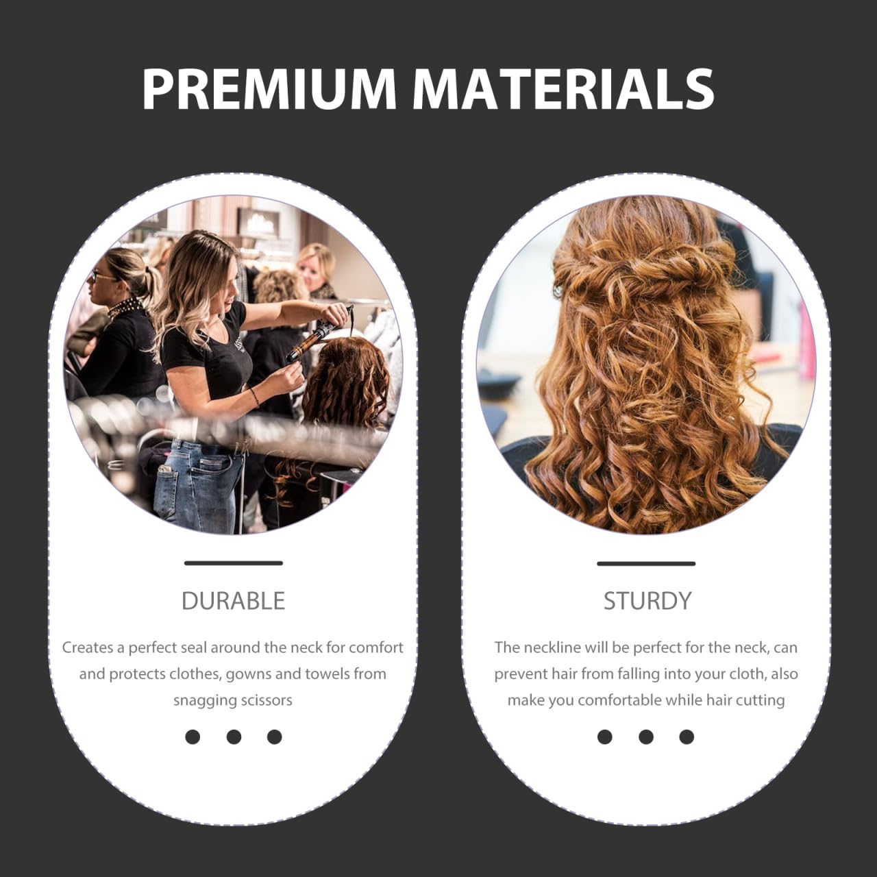 FOMIYES Capa de peluquería para cortar el pelo, cuello envolvente, salón profesional, barbería, suministro cómodo, fácil de limpiar, chal de hombro de 22 x 16 pulgadas