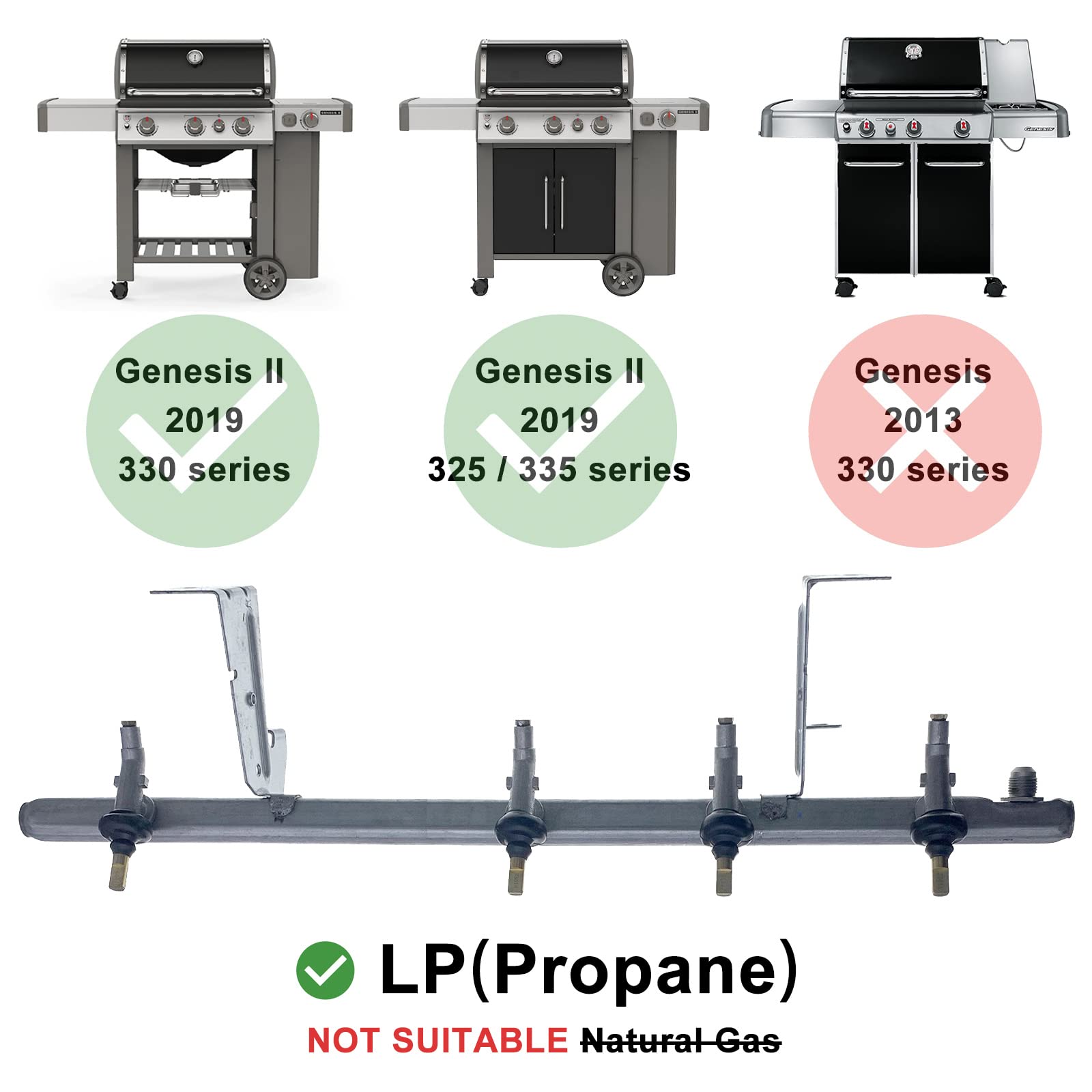 ORIGPARTS Gasgrill Krümmer Ventil Montage Ersatzteile 67459 für 