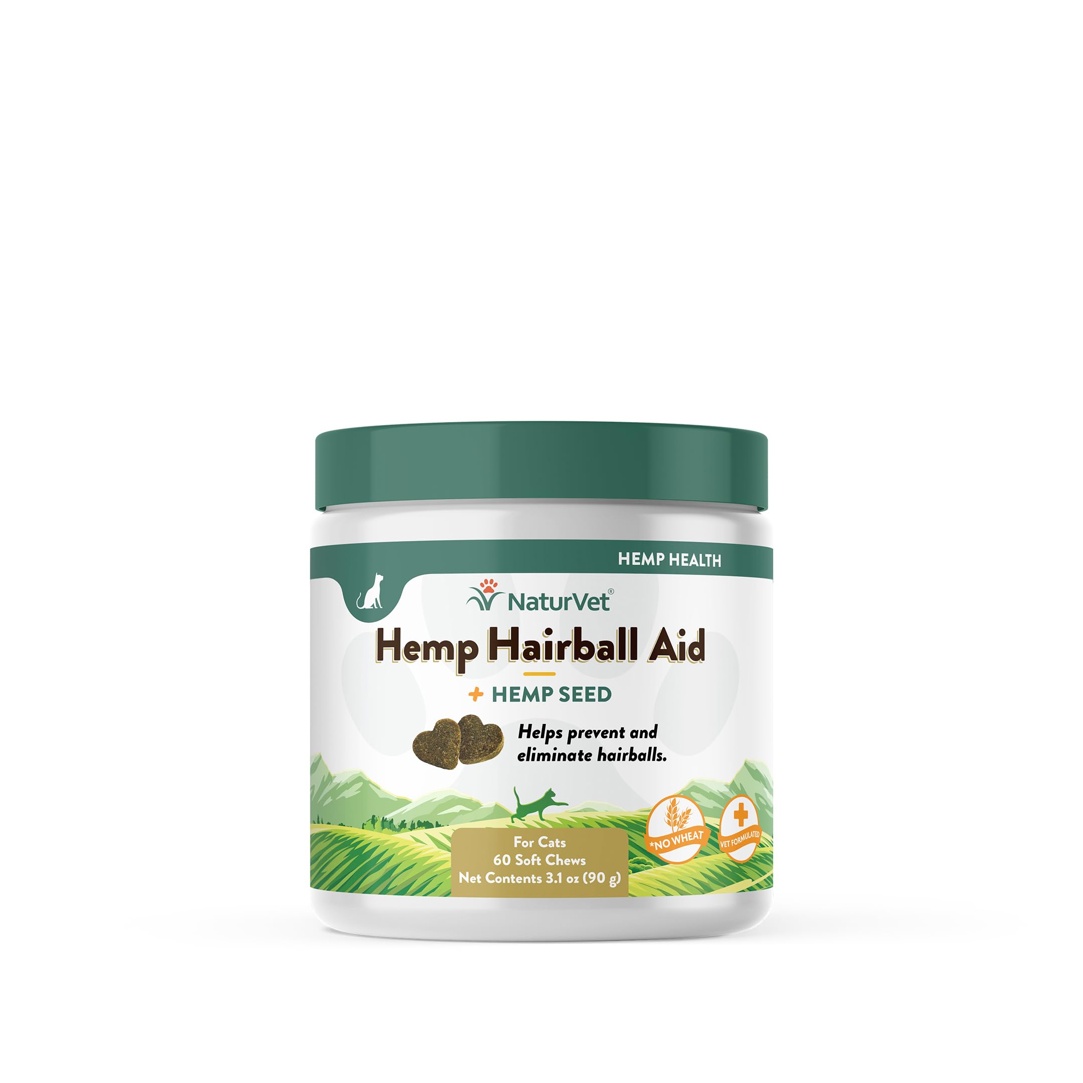 Amazon.com: NaturVet Hemp Hairball Aid Plus Hemp Seed for Cats, 60