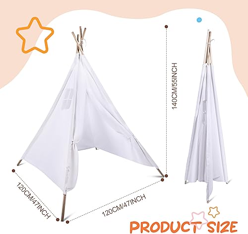 Miniatura 3 de Juego de 4 tiendas inflables para niños, incluye 4 colchones de aire portátiles, tiendas de campaña plegables y sábanas planas blancas