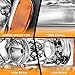 WEELMOTO Headlights Assembly Pair For 1999-2004 Jeep Grand Cherokee,Halogen Headlight Assembly Headlamp Replacement For 1999 2000 2001 2002 2003 2004 Jeep Grand Cherokee Chrome Housing+Amber Reflector