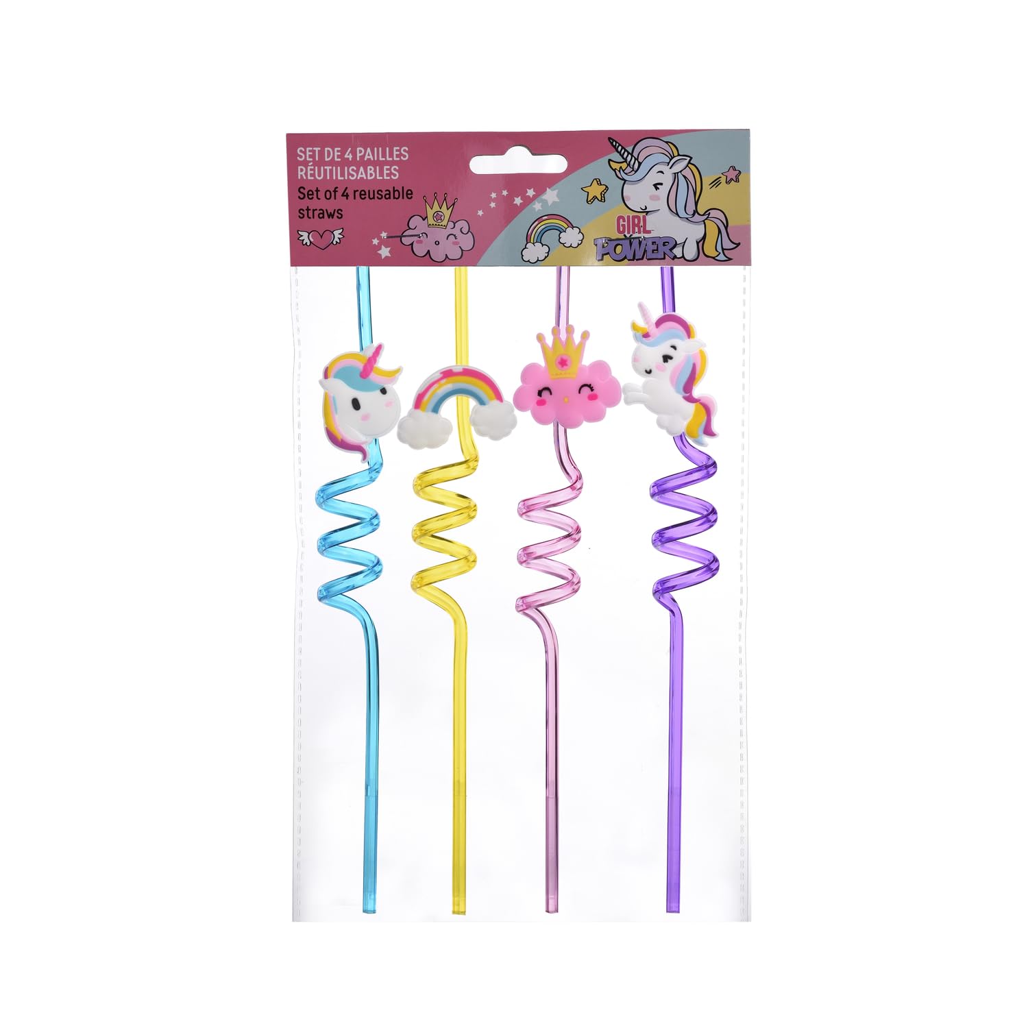 Cannucce Decorative Party Cannucce Creative Colorate Per Feste - 12 Pezzi Ricci Riutilizzabili Cannucce Plastica Creative Bambini