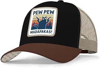 Asvance Trucker Hat - Mesh Back Baseball Cap for Womens/Mens - Premium Funny Pew Pew Embroidered Hats - Gift for Cat Lover