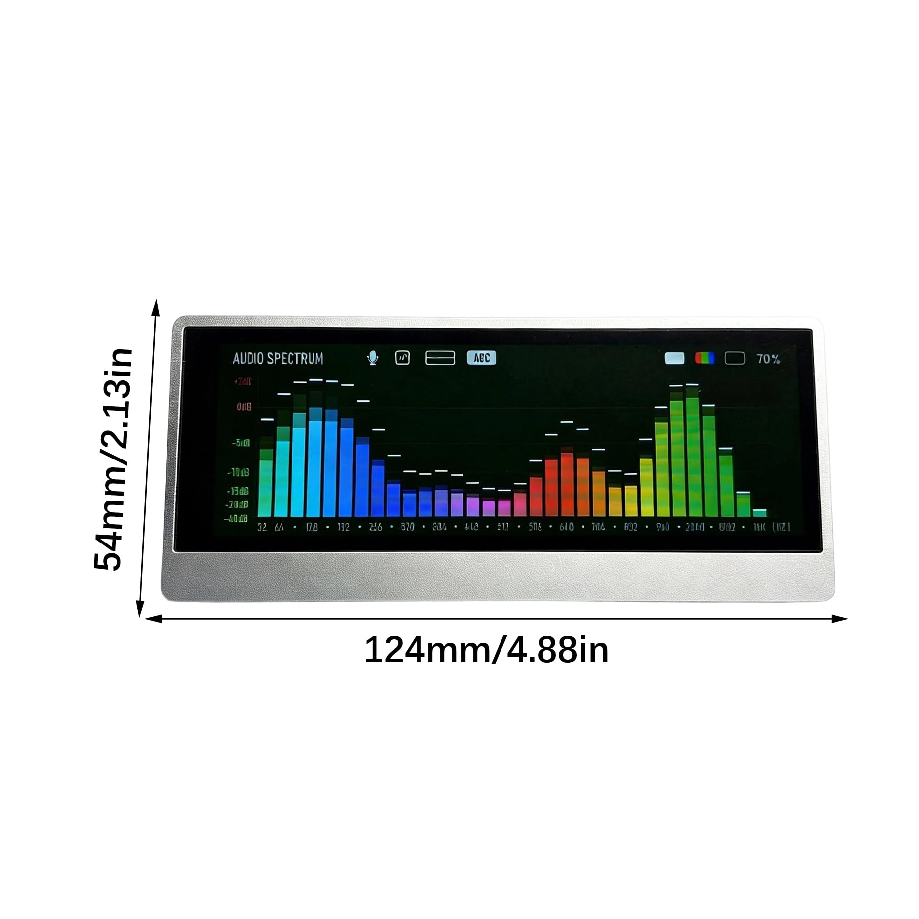 Pantalla de espectro de sonido con modo de doble entrada para monitor de