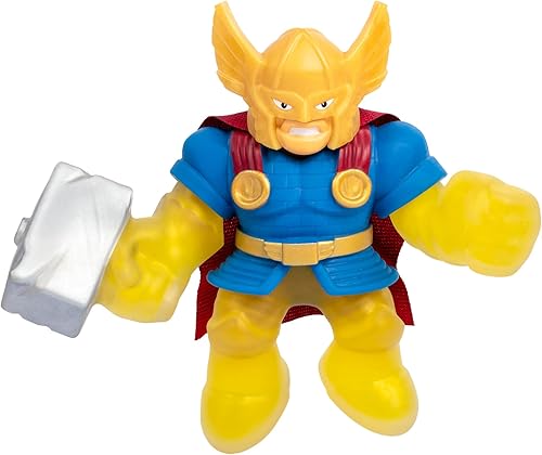 Miniatura 1 de Heroes of Goo Jit Zu Goo Shifters Marvel Edition Stretch Hero Battle Attack Thor  Figura de juguete súper Scrunchy Marvel  Aplasta el núcleo