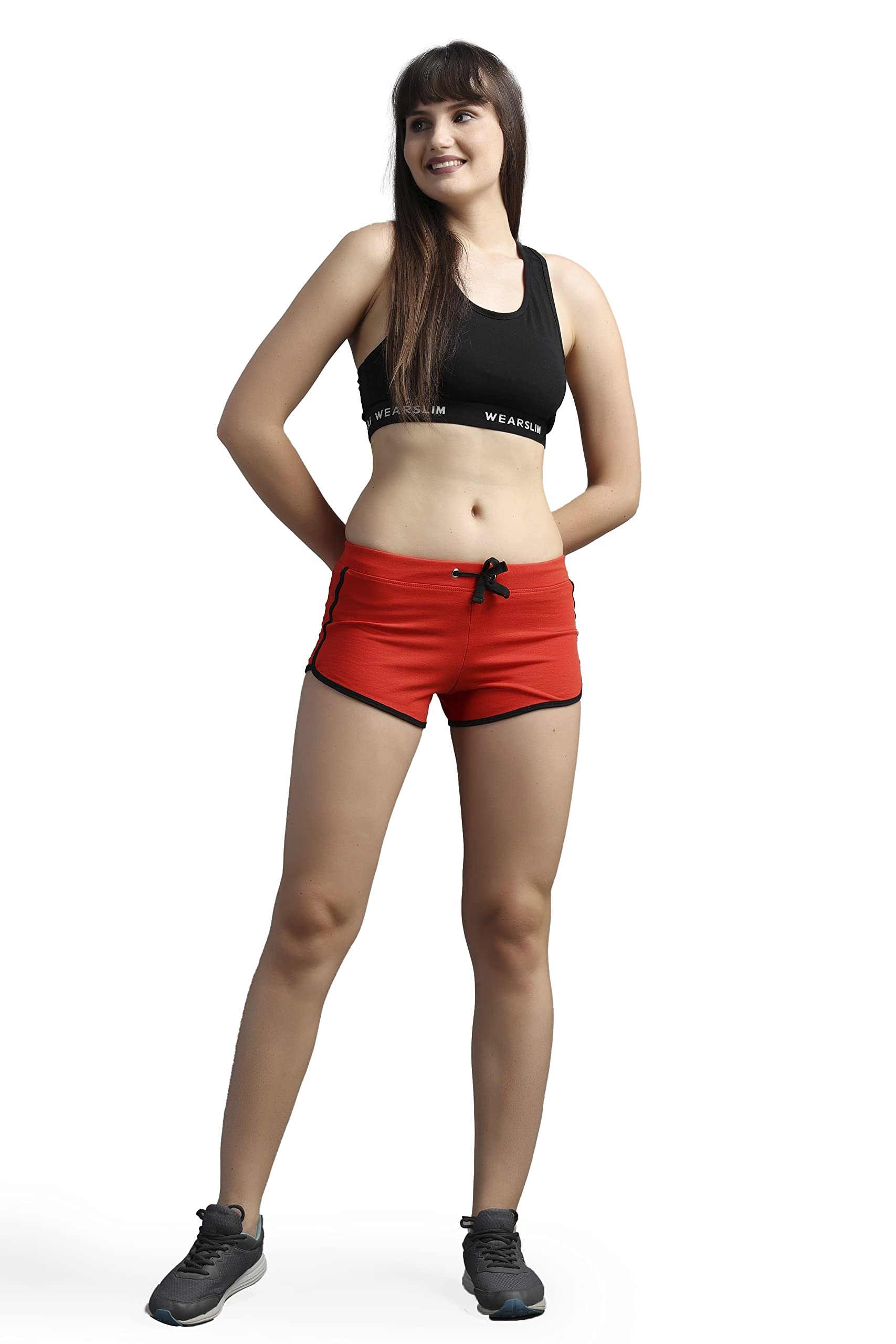 wearslim Active Women's Regular Wear Short Workout Slim Fit Shorts for Running, Cycling and Yoga Shorts Comfy Sweat Blaze Gym Shorts-picture-17