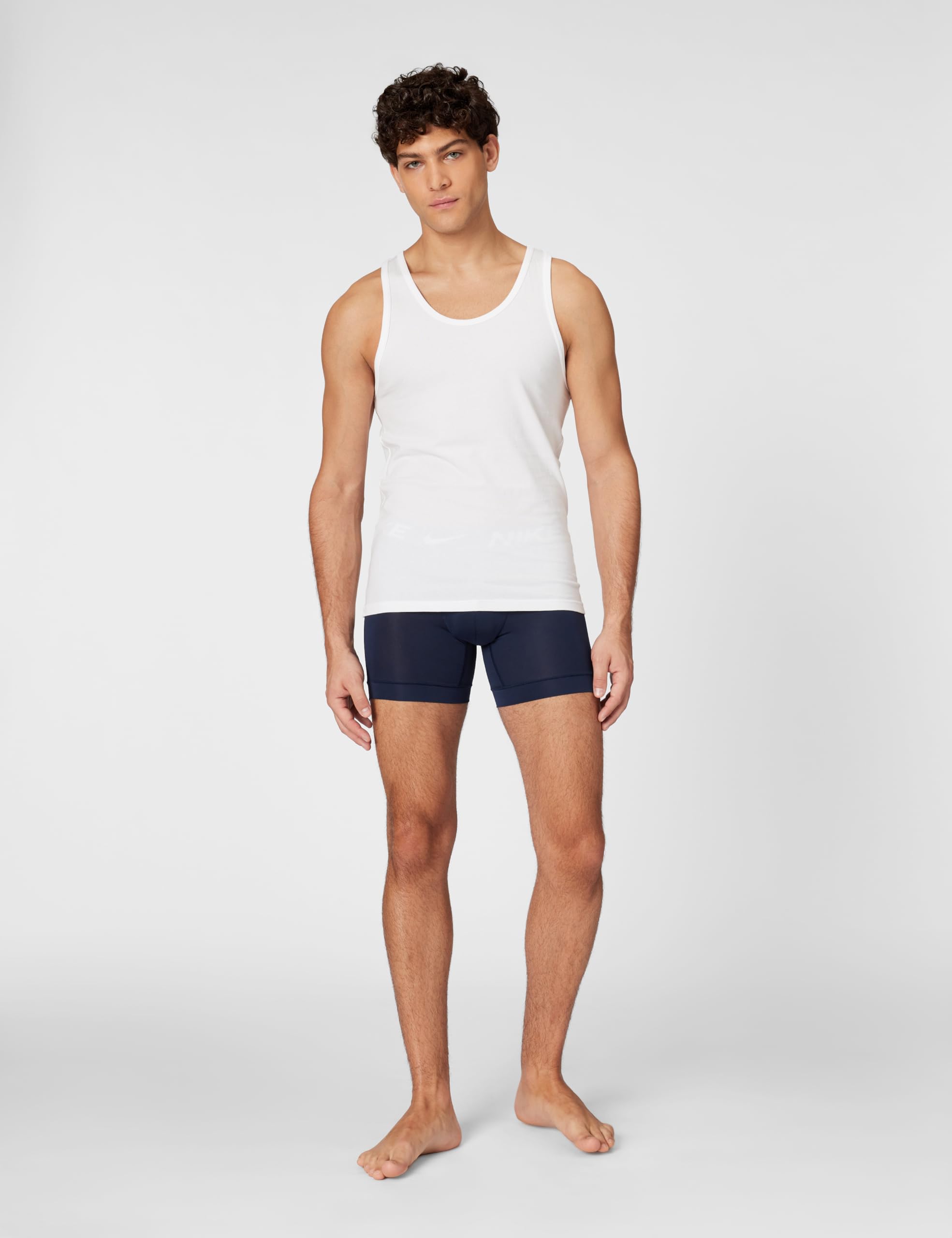 Nike Canotta Essential Cotton Stretch 3Pk, Bianca, Taglia L