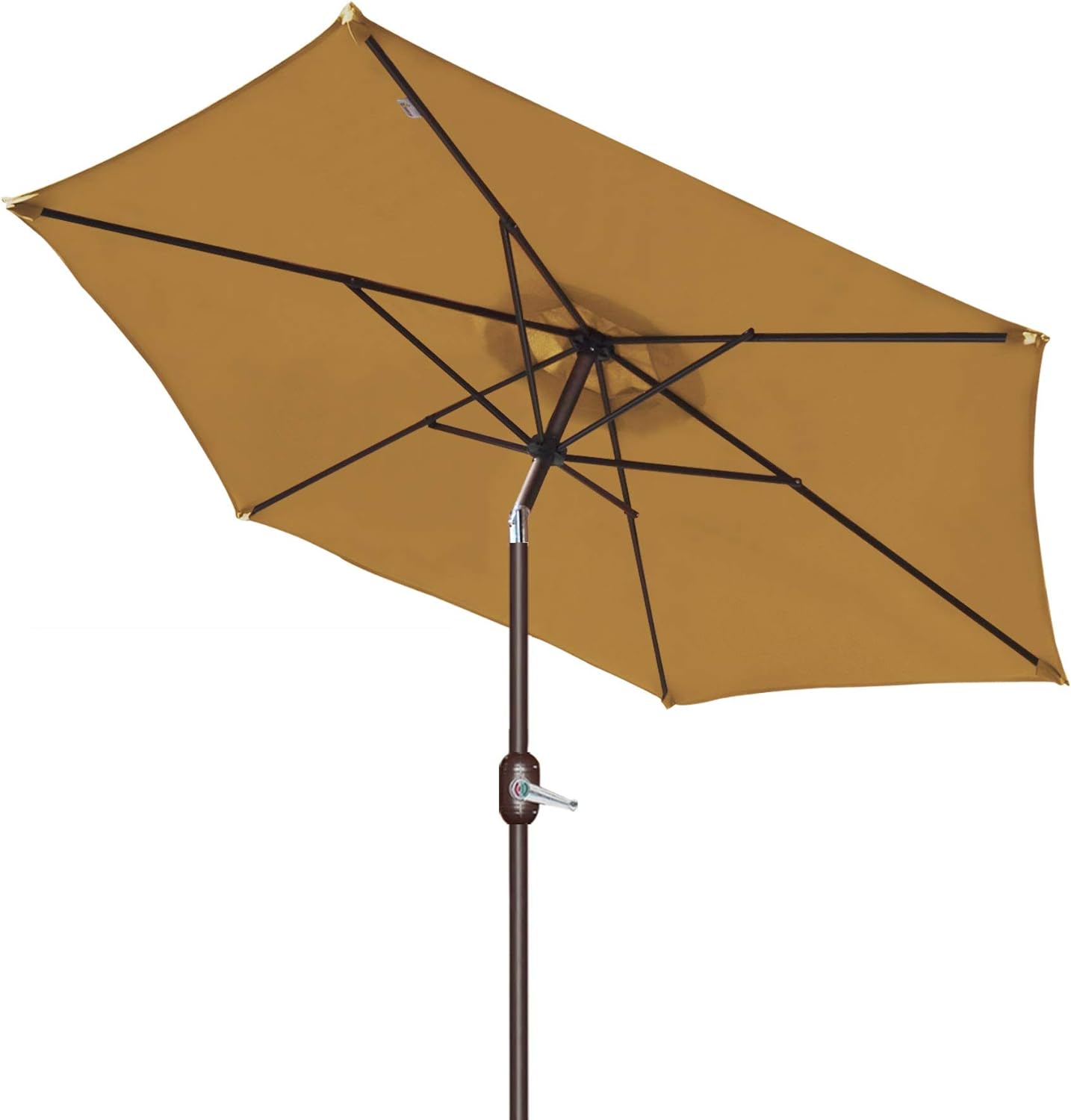 Strong Camel 8' (2.5m) Parasol New Patio Garden Umbrella Sunshade Market Outdoor (Brown)