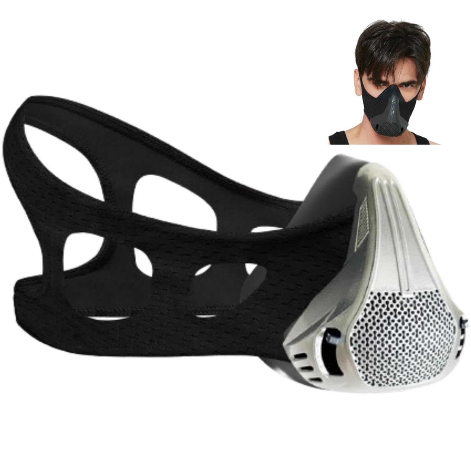 loop experience altitude training mask altitude training mask running mask breathing trainer powerbreathe oxyfit advantage high altitude training mask resistance breathing dusk mask (Silver, L)