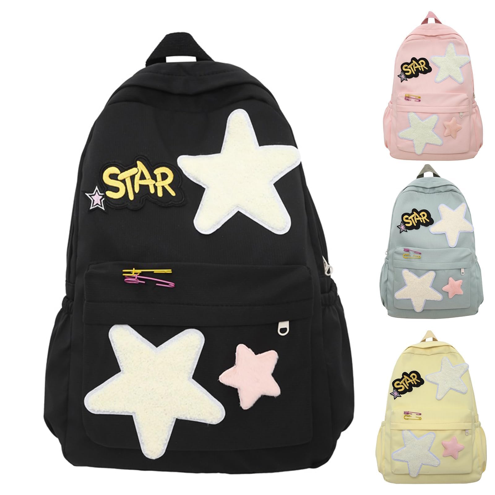 バッグ outdoor products backpack star y2k Y2k Cute Backpack for Women Men, Star Y2k Backpack School, Trendy