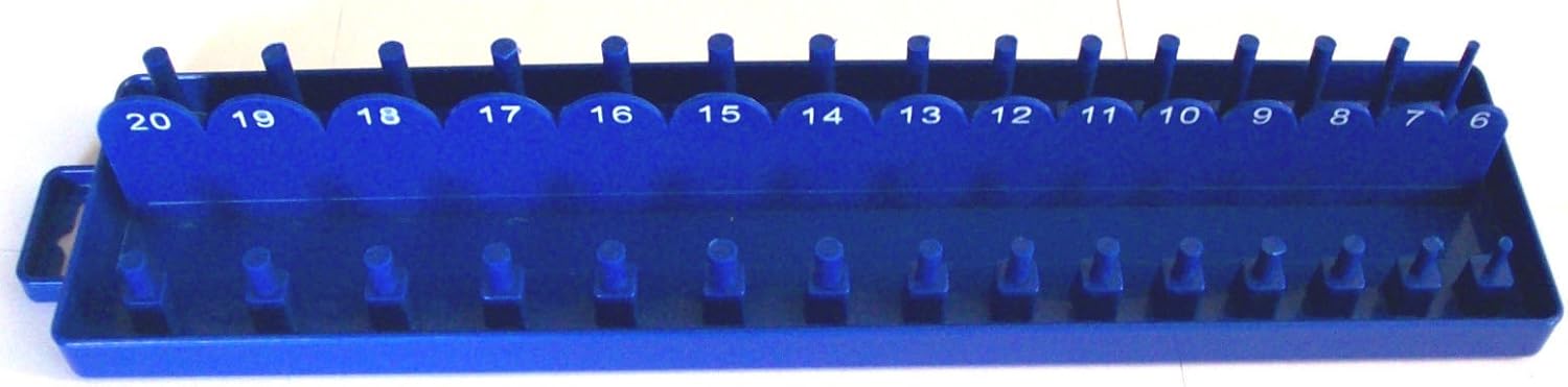 168pc Socket Holder Tool Tray Socket Tray Rack Rail Holders Black/Blue Deep Shallow