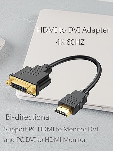 Miniatura 2 de HDMI to DVI Cable, Bi-Directional HDMI Male to DVI-D(24+1) Female Adapter, 4k DVI to HDMI Conveter (10 Pack, DVI-D)