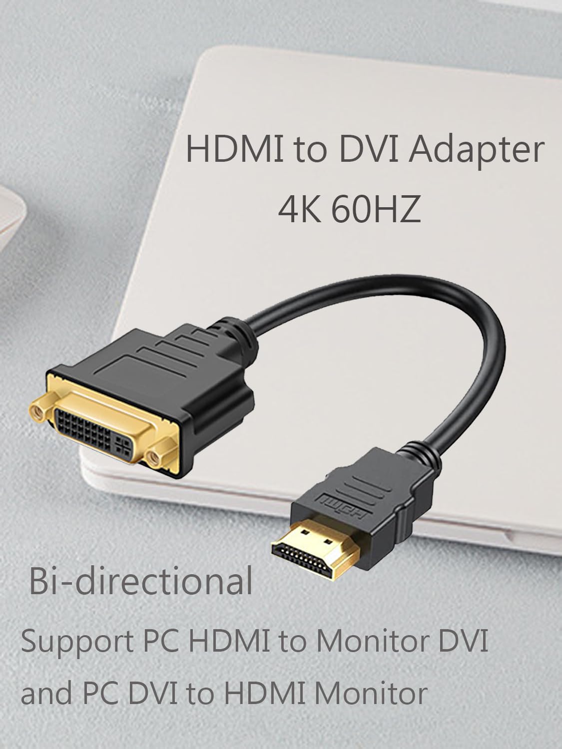 HDMI-auf-DVI-Kabel, bidirektionaler HDMI-Stecker auf DVI-D (24+1) Buchse, Adapter, 4K DVI auf HDMI-Konveter (10 Stück, DVI-D)