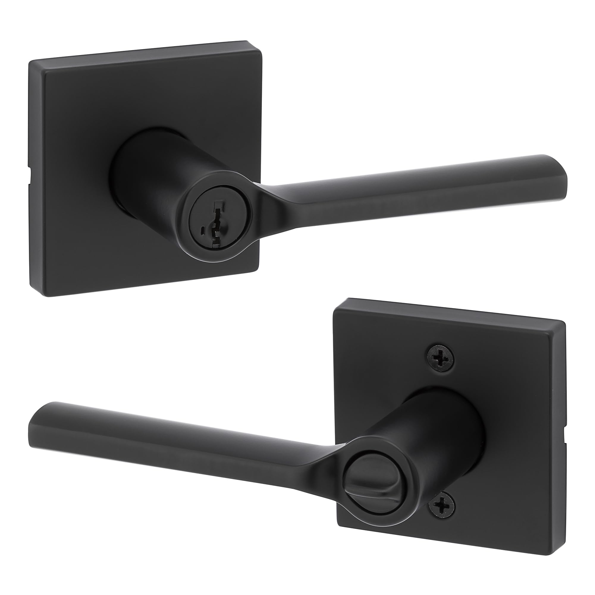 Kwikset Henley - Poignée De Porte Intérieure Avec Serrure, Levier De