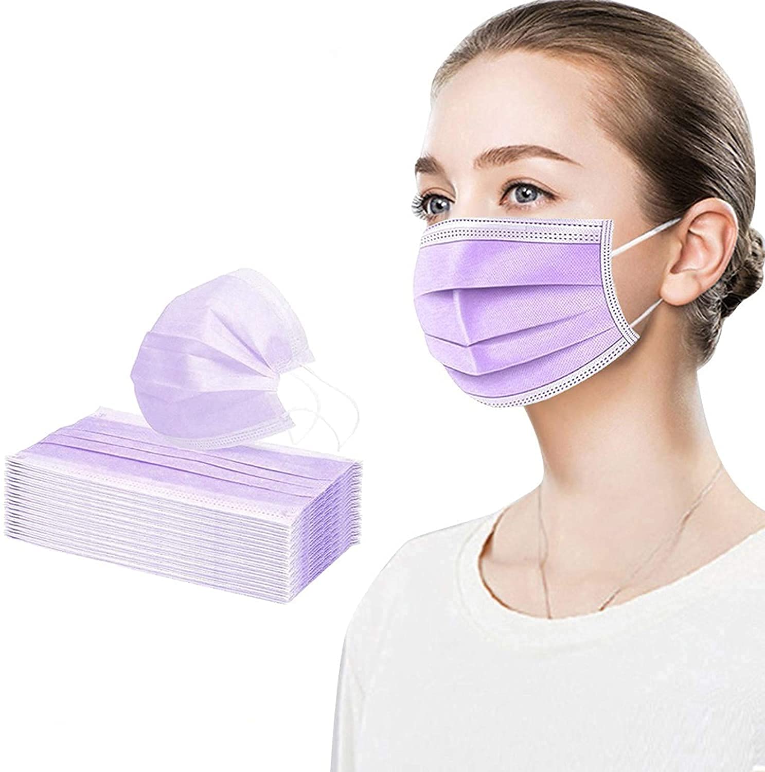 WELLSTAR Disposable Face Masks With Adjustable Nose Pin/Clip - For Home & Office 3-Ply Breathable & Comfortable Filter Safety Mask Pack Of 50 Black (B09FLTFDSS) Amazon Price History, Amazon Price Tracker