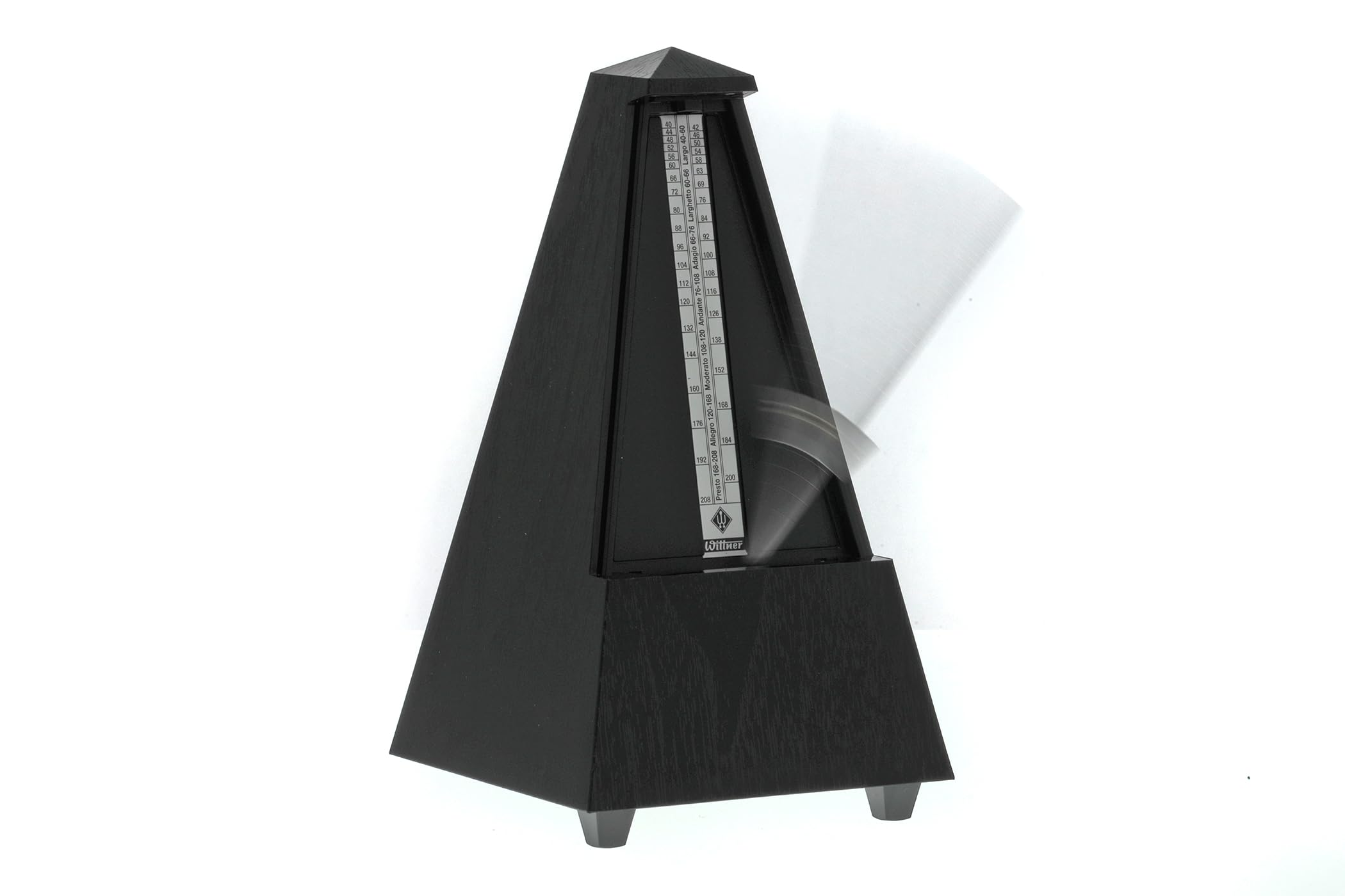 Wittner Metronom Taktell Pyramidenform System Maelzel Serie 845 - Kunststoffgehäuse - Ohne Glocke - Schwarz - Mechanisch zum Aufziehen - Keine Batterien erforderlich - Made in Germany