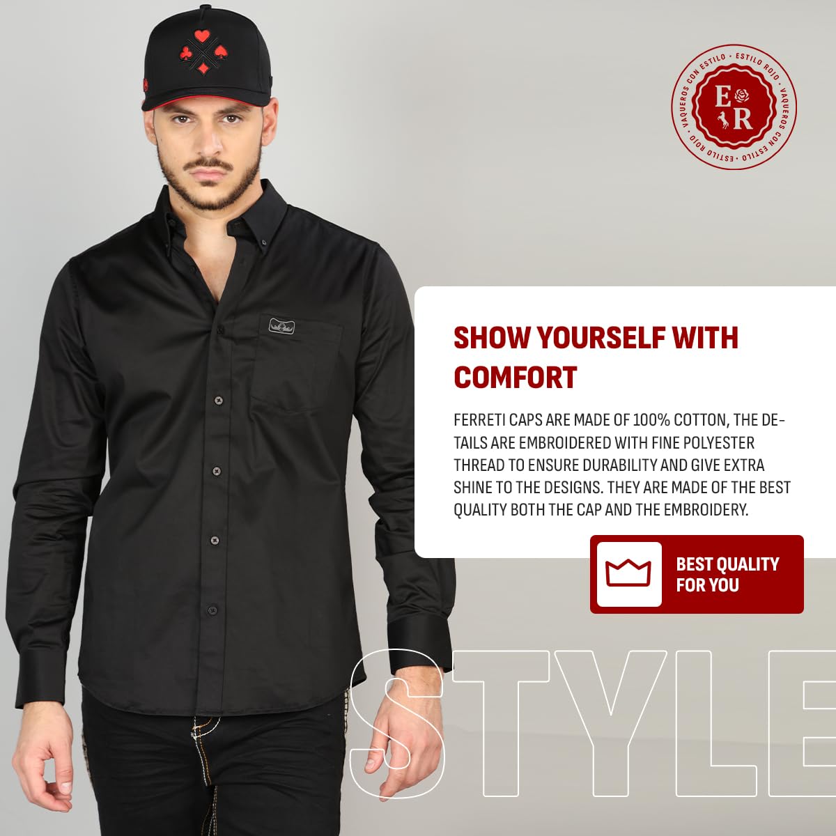Ferreti Culiacan - Cappellino da uomo con 4 carte, cappello da baseball nero per uomini e donne, cappelli e berretti da uomo, taglia regolabile