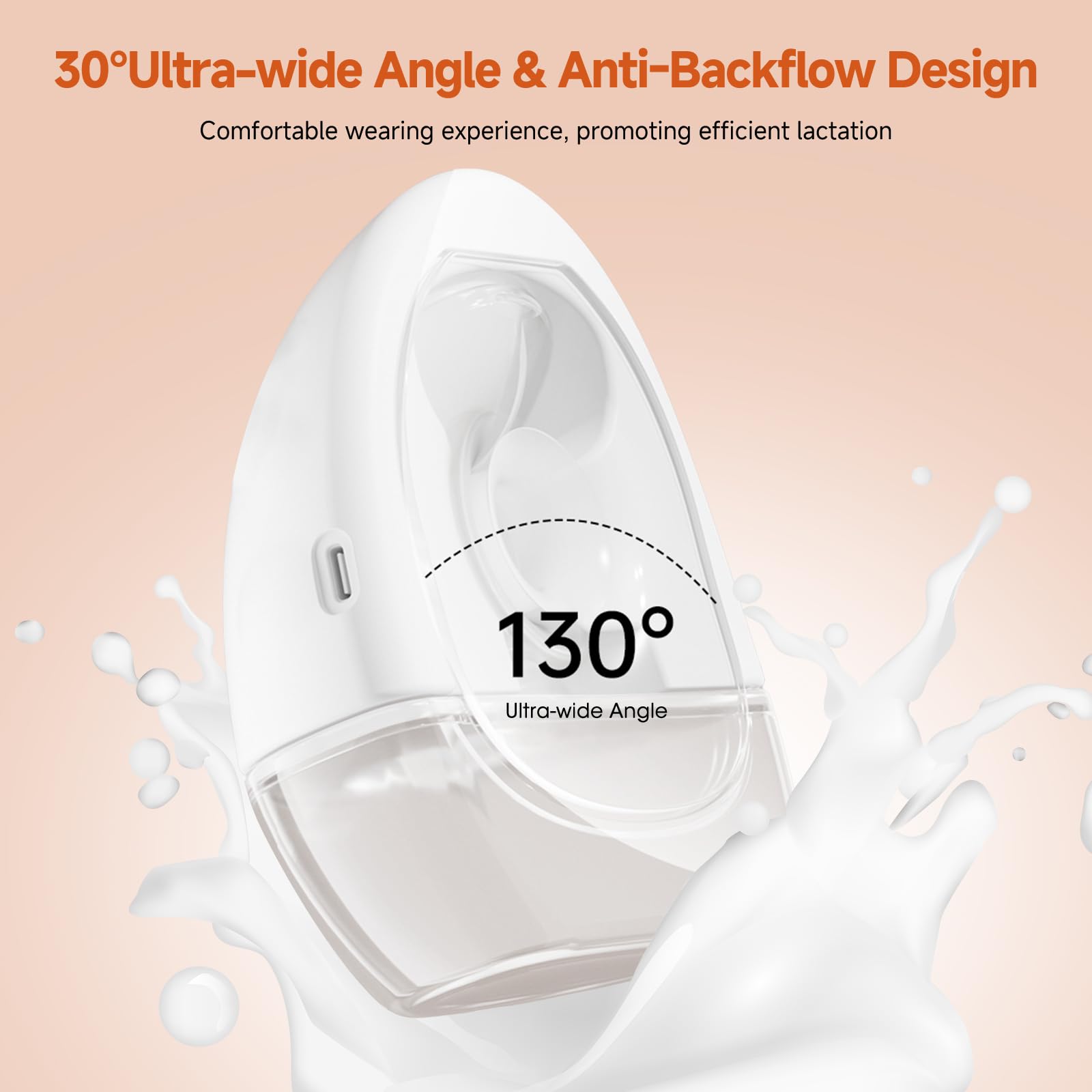 Anluomania Tire Lait Electrique Main Libre, Tire-Lait Electrique Mains Libres avec 4 Modes, 9 Niveaux, Tire Lait Main Libre Rechargeable avec Affichage LED, Bride de 19mm, 1200mAh, Sans BPA (1PCS)