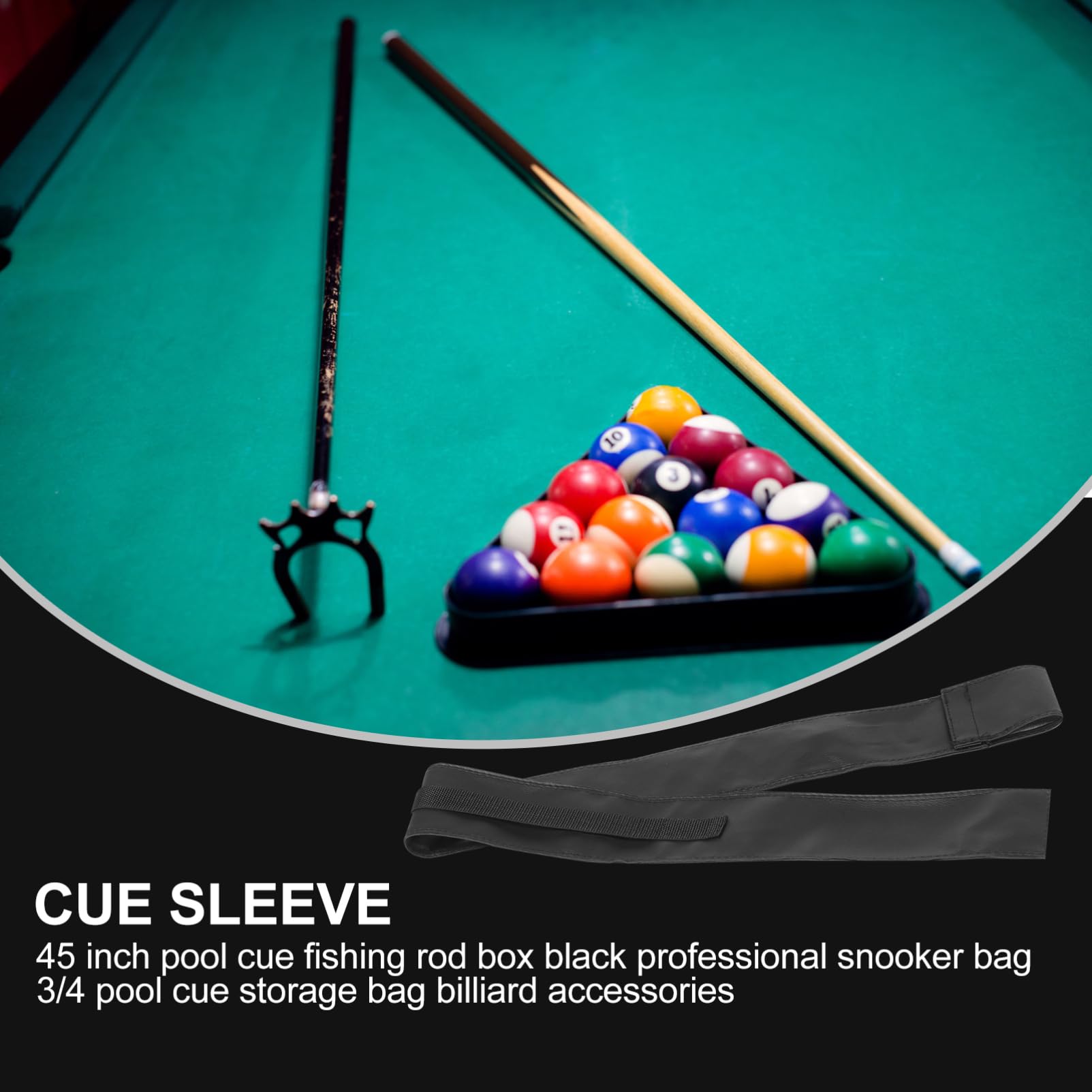 Abaodam Billiard Bag Pool Case Billiards Stick Bag Pu Leather Container Adjustable Strap