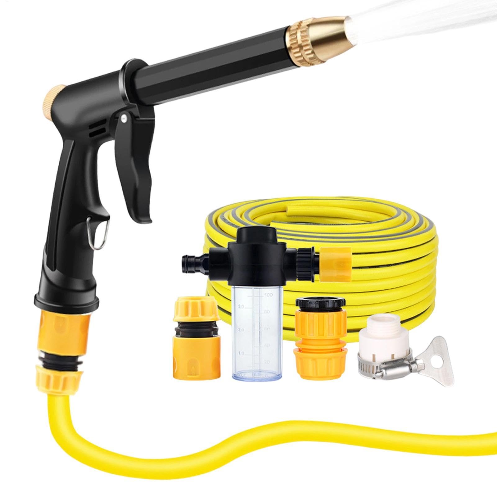 High-Pressure Cleaner Tool, Lightweight Control Design, 1 Set, High Pressure Water Spray Gún, Garden Hose Spray Gún, Easy To Setup, For Truck Car Floor Wall Fence Window
