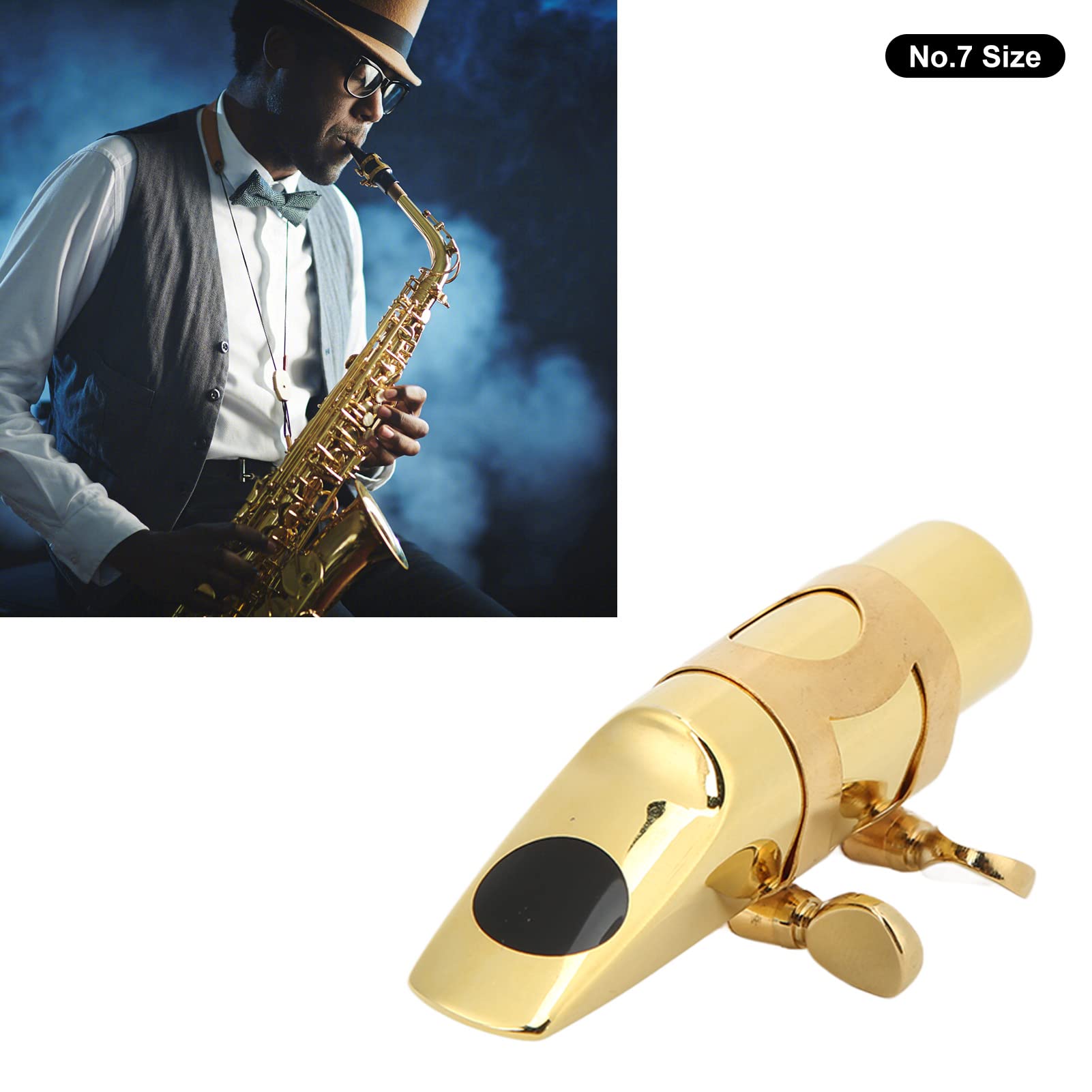 Boquillas para Saxo Alto, Accesorios de Música Compactos, Piezas de Boquilla de Saxofón para Principiantes para Instrumentos de Viento para Althorn(Brisa No. 7)