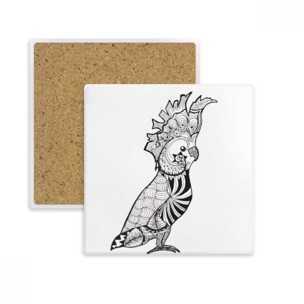 Oiseau perroquet dessous de verre absorbant pour sublimer vos apéritifs et pauses café en terrasse