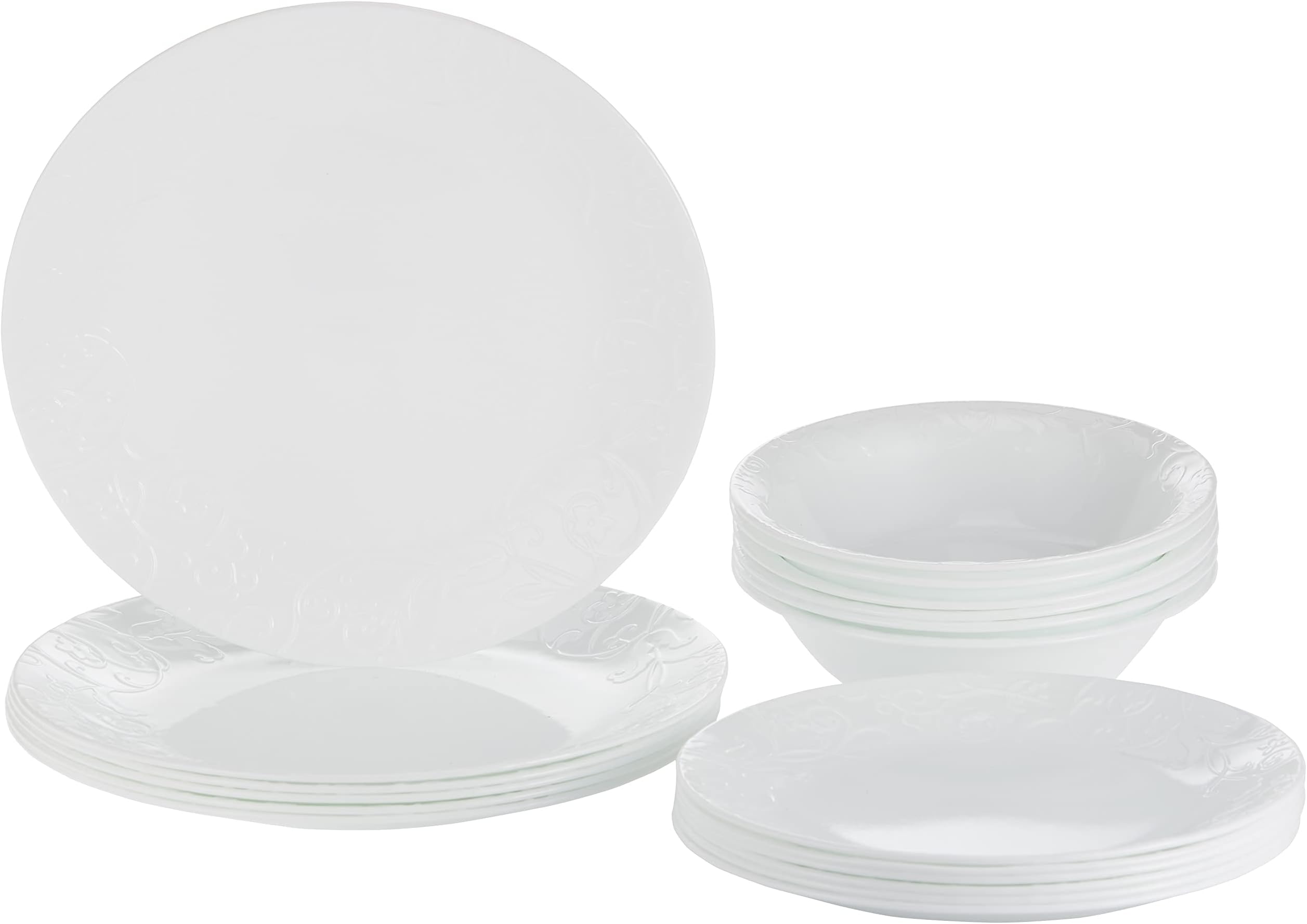 Corelle Bella Faenza 18 Piece Dinnerware Set White