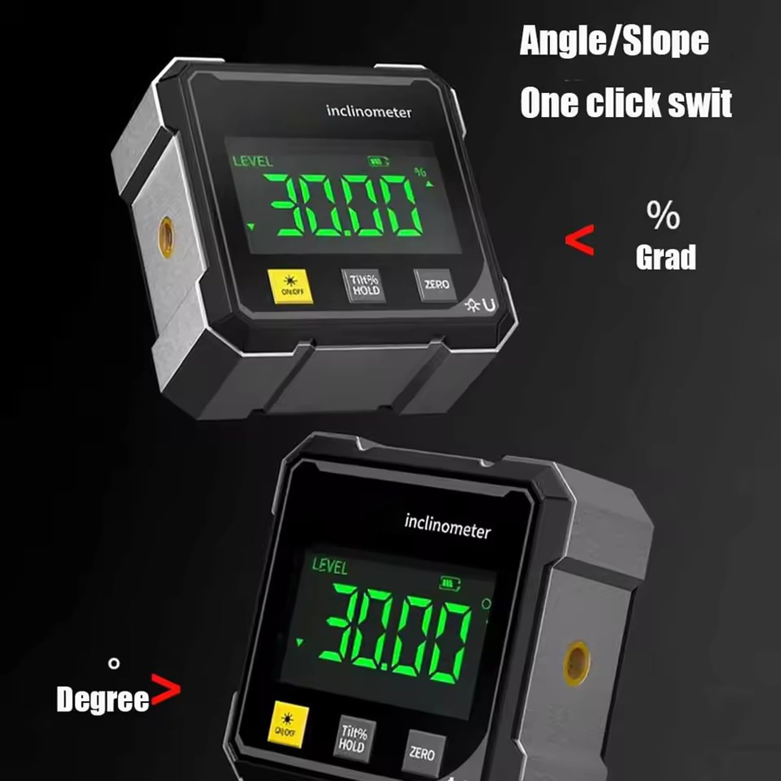 Luminis Precision X1 Rapporteur d'angle numérique à 4 côtés avec écran LCD pour le travail du bois